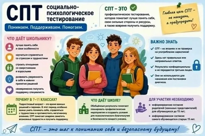 Социально-психологическое тестирование "Понимаем. Поддерживаем. Помогаем"